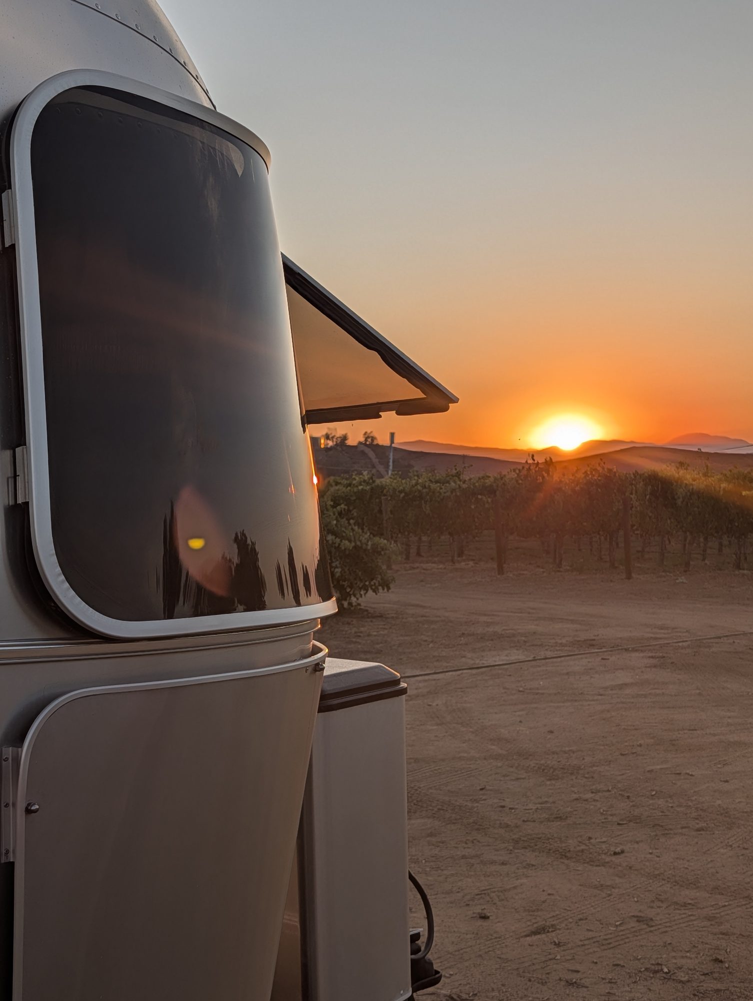 Front window at sunset