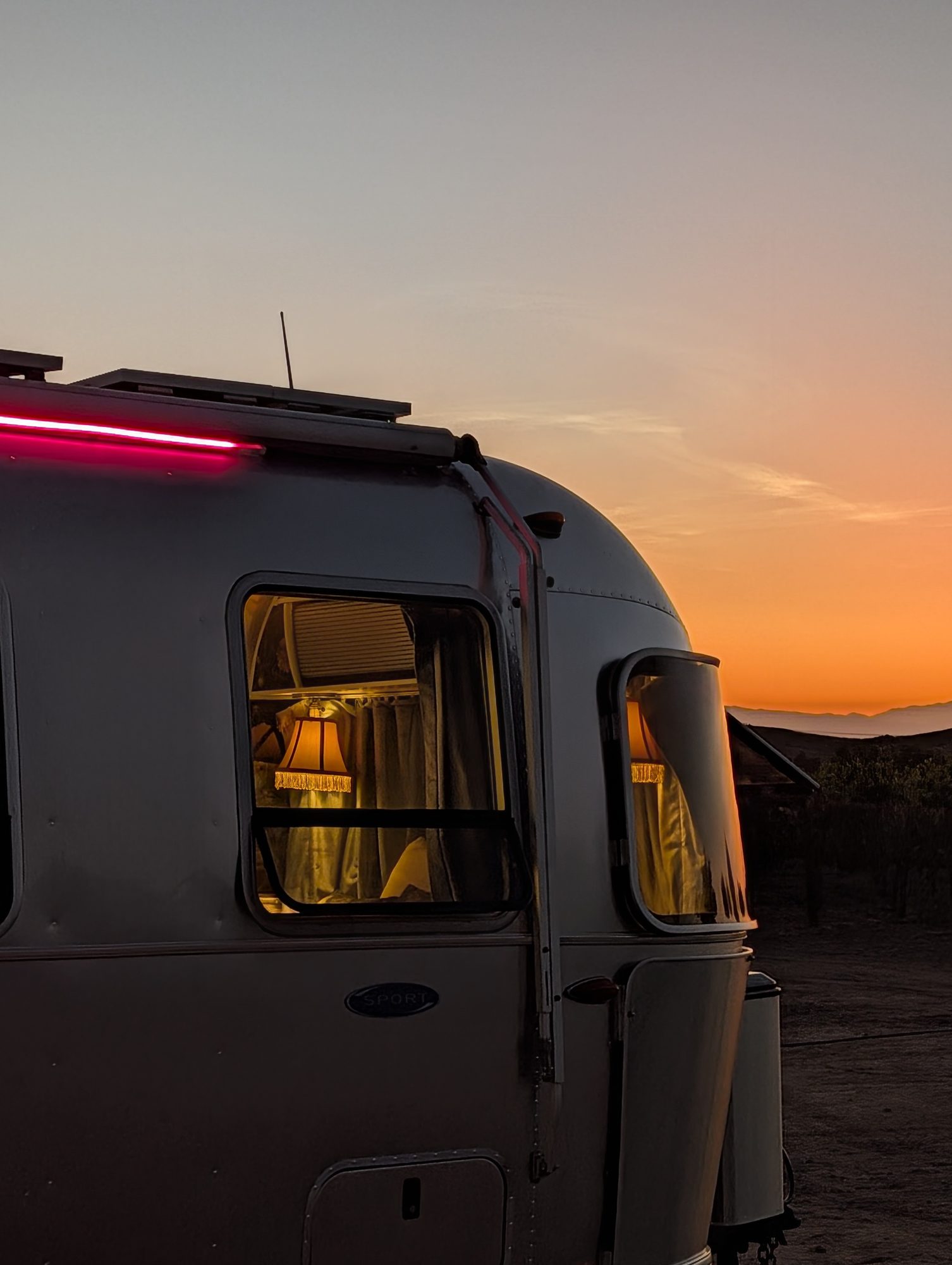 Festival basecamp at dusk